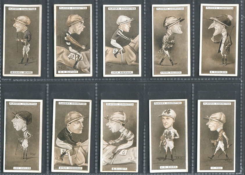 1925 John Player & Sons (UK) Racing Caricatures Partial Set of (23/40) Cards