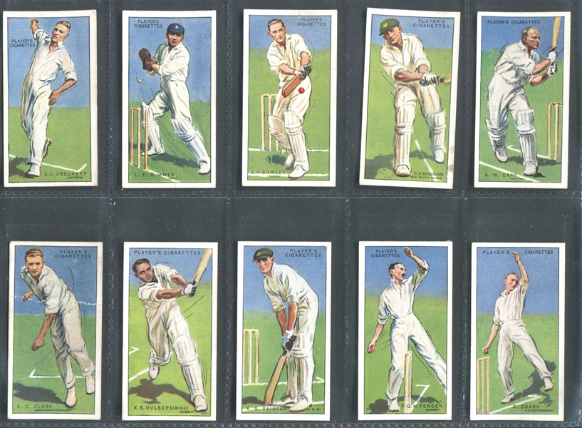 1930 John Player & Sons Cricketers of 1930 Partial Set (25/50) Cards