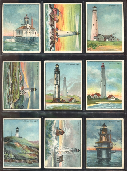 T77 Hassan Lighthouses Complete Higher Grade Set of (50) Cards