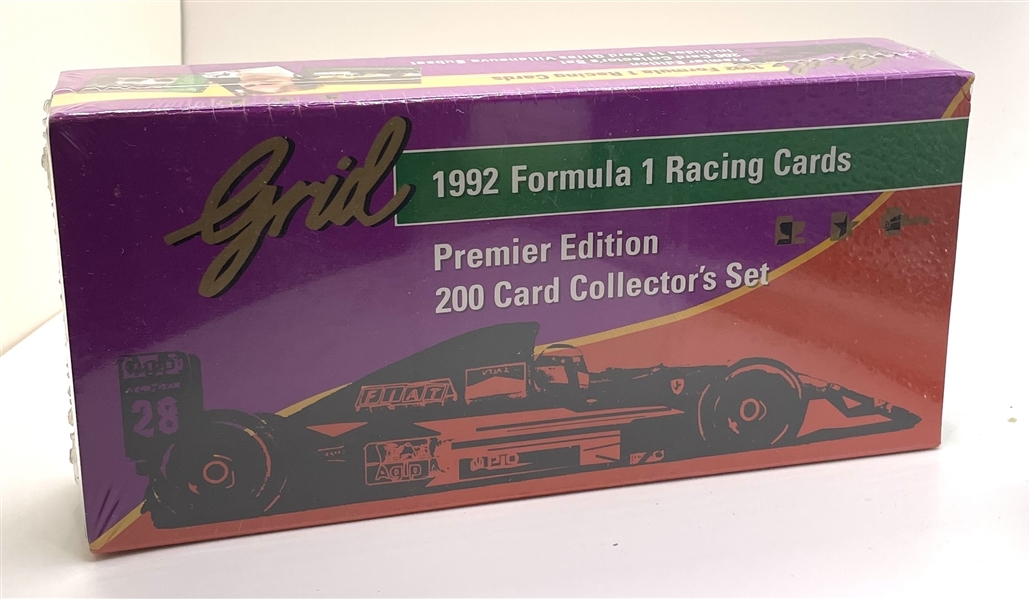 1992 Grid Motorcard F1 Racing Cards Complete Unopened Boxed Set of (200) Cards