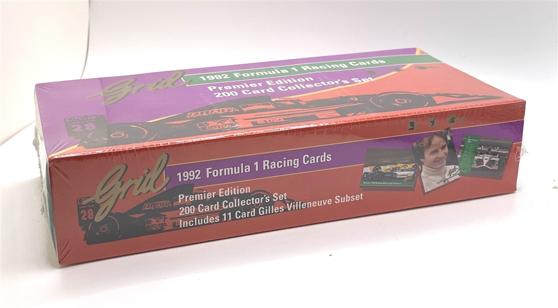 1992 Grid Motorcard F1 Racing Cards Complete Unopened Boxed Set of (200) Cards