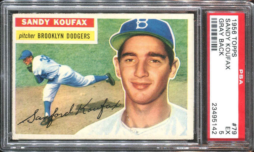 1956 Topps #79 Sandy Koufax PSA5 EX (Gray Back)