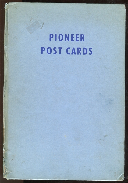 Pioneer Postcards Book by Jefferson Burdick and 1958 Supplement Update 