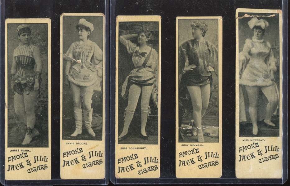 N578A Jack & Jill Cigars Lot of (5) TOUGH Actress Cards