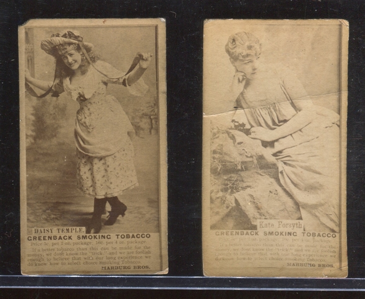 N419 Marburg Geeenback Actresses Lot of (2) Cards