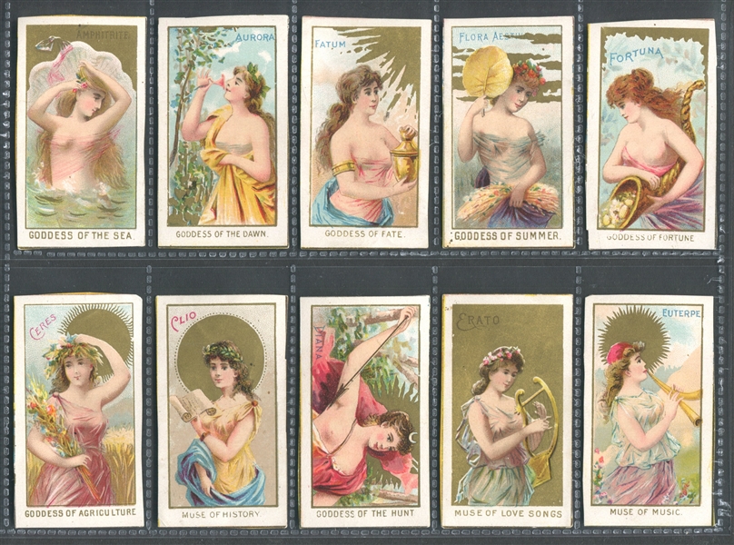 N188 W.S. Kimball Goddesses of the Greeks and Romans Lot of (24) Banner-Cut Cards