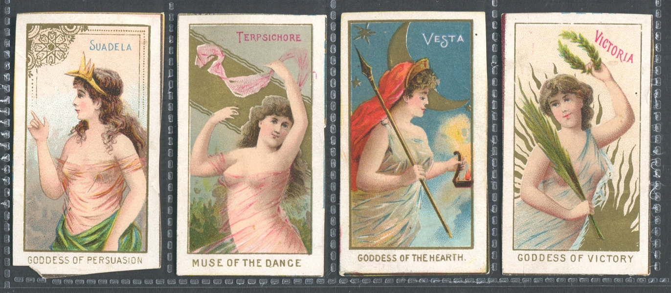 N188 W.S. Kimball Goddesses of the Greeks and Romans Lot of (24) Banner-Cut Cards