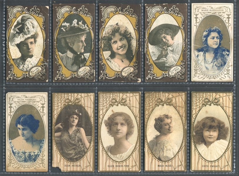 N252 P. Lorillard Actresses Lot of (40) Cards With All 7 Subsets Represented