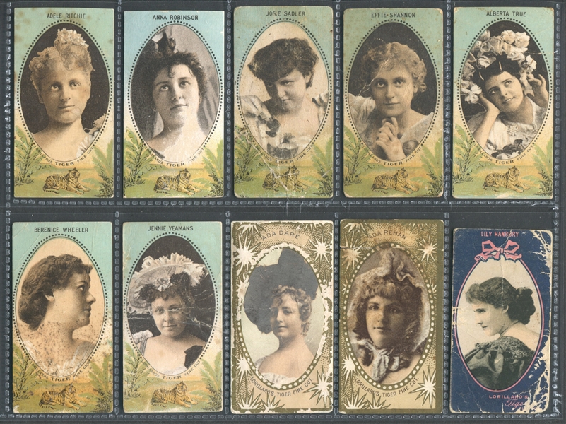 N252 P. Lorillard Actresses Lot of (40) Cards With All 7 Subsets Represented