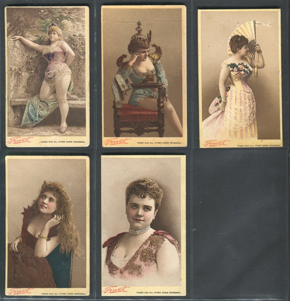 N280 D. Buchner Actresses (Large Color) Lot of (5) Cards