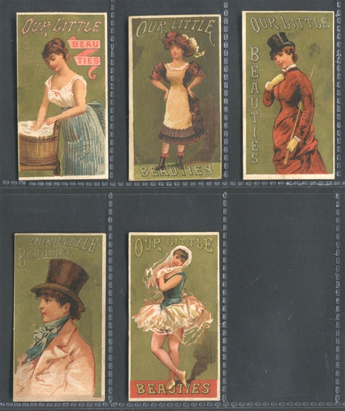 N58 Allen & Ginter Our Little Beauties Girls and Children Lot of (5) Cards