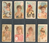 C154 D. Ritchie Playing Cards: Girls Lot of (8) Cards