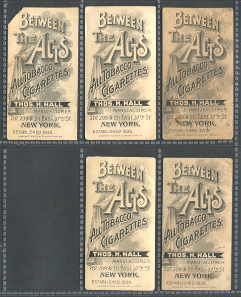 N343 Hall's Between the Acts (Type 2) Lot of (5) Cards