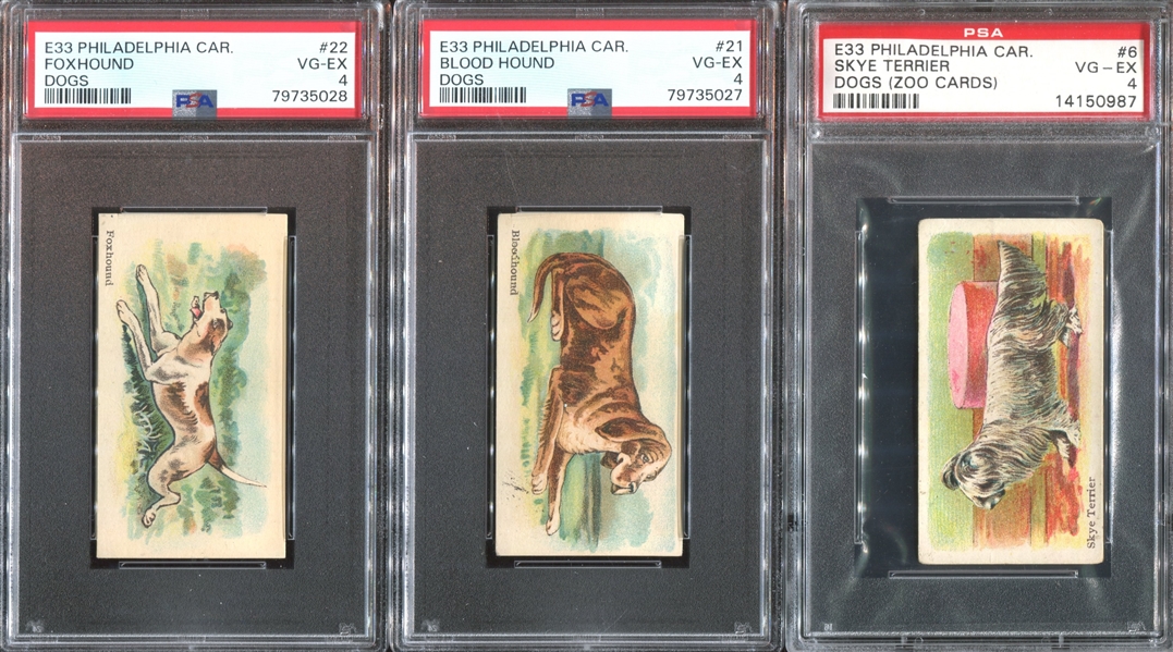 E33 Philadelphia Caramel Dog Pictures Complete PSA-Graded Set - #1 on the PSA Registry