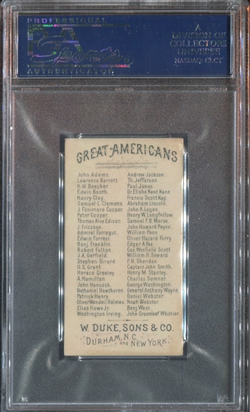 N76 Duke Great Americans Lawrence Barrett PSA6 EX-MT