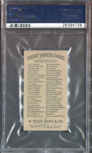 N76 Duke Great Americans Oliver Wendell Holmes PSA5 EX