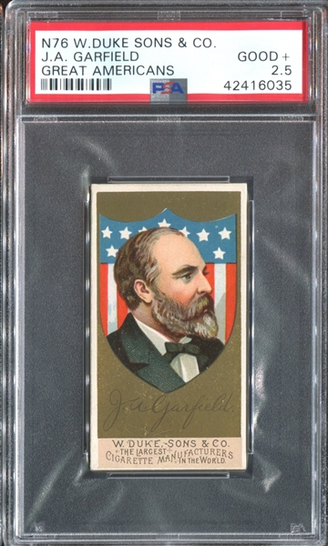 N76 Duke Great Americans J. A. Garfield PSA2.5 Good+