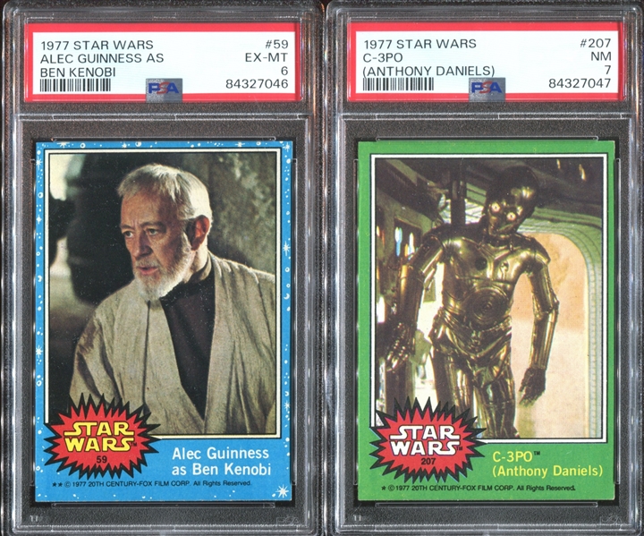 1977 Topps Star Wars Complete Set of (330) Cards and (55) Stickers with PSA Examples