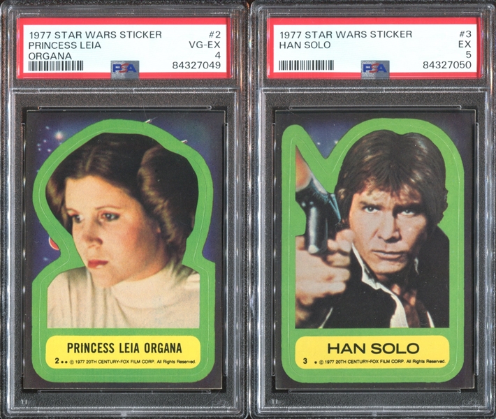 1977 Topps Star Wars Complete Set of (330) Cards and (55) Stickers with PSA Examples