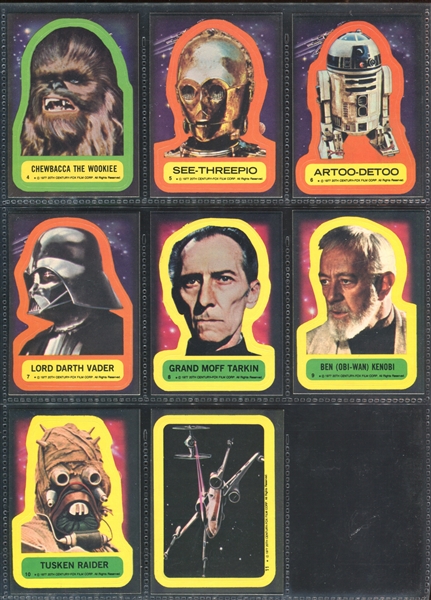 1977 Topps Star Wars Complete Set of (330) Cards and (55) Stickers with PSA Examples