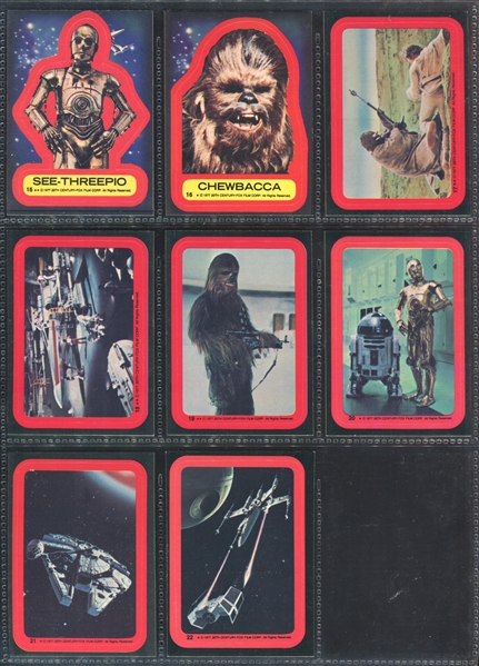 1977 Topps Star Wars Complete Set of (330) Cards and (55) Stickers with PSA Examples