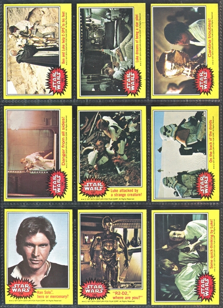 1977 Topps Star Wars Complete Set of (330) Cards and (55) Stickers with PSA Examples