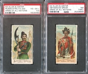 N3 Allen & Ginter Arms of All Nations Lot of (2) PSA-Graded Cards