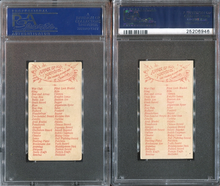 N3 Allen & Ginter Arms of All Nations Lot of (2) PSA-Graded Cards