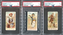 N3 Allen & Ginter Arms of All Nations Lot of (3) PSA5 EX Graded Cards