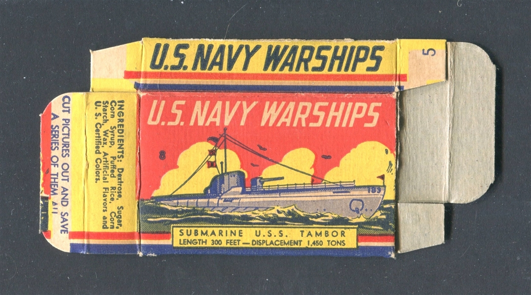 R98 Novel Package U.S. Navy Warships Complete Box - Cards #3/8