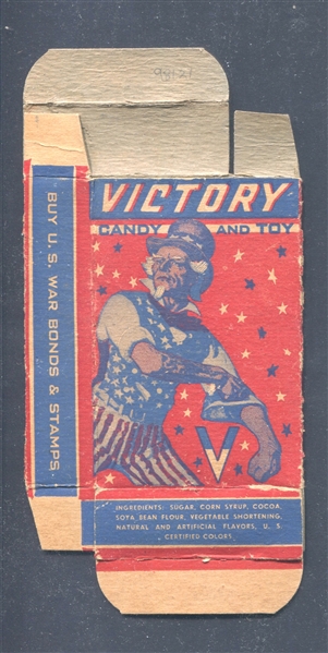  R-UNC Novel Package Corp Victory Candy and Toy (Uncle Sam) Complete Candy Box