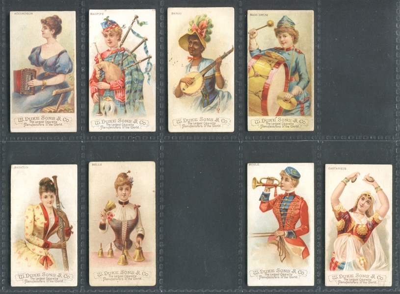 N82 Duke Cigarettes Musical Instruments Near Set of (42/50) CARDS