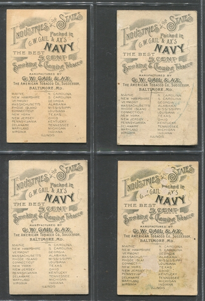 N117B Industries of States Matched Back Complete set of (25) Gail & Ax Cards