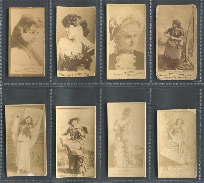 Mixed Lot of (18) Actress Cards with Duke, Old Judge and Virginia Bright