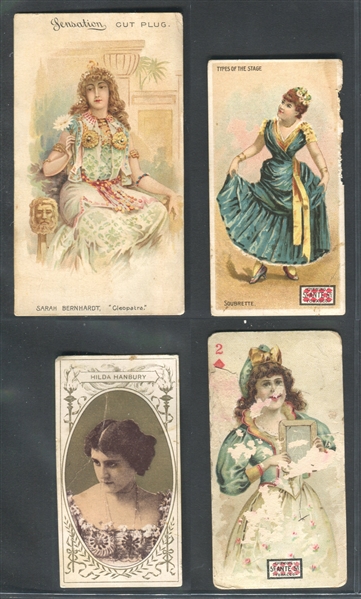 Mixed Lorillard's Actress Cards Lot of (4) From Different Issues