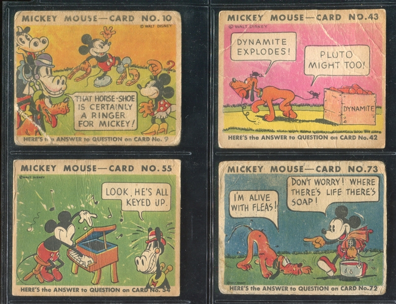 R89 Gum Inc Mickey Mouse Lot of (8) Cards 