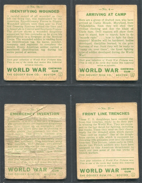 R174 Goudey World War Gum Lot of (7) Cards