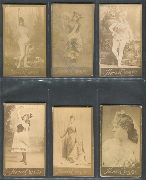 N150 Duke Honest Long Cut Actresses Lot of (60) Cards (Type E4 - Single Subject)