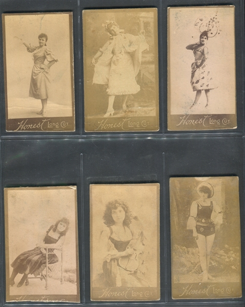 N150 Duke Honest Long Cut Actresses Lot of (60) Cards (Type E4 - Single Subject)