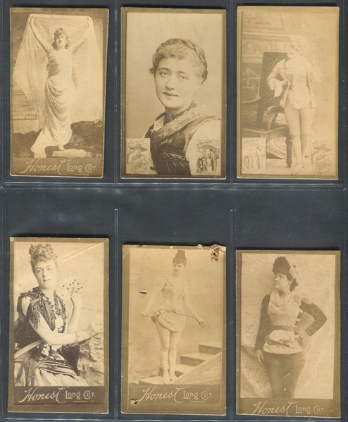 N150 Duke Honest Long Cut Actresses Lot of (60) Cards (Type E4 - Single Subject)