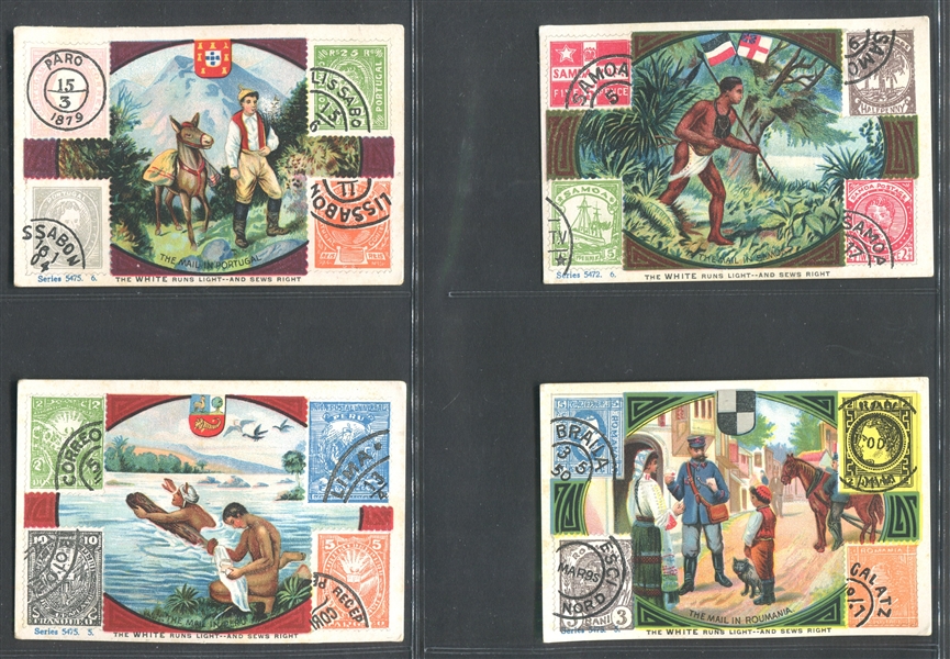 H630 Mail in Foreign Lands - White Sewing Machine Company Lot of (16) Cards