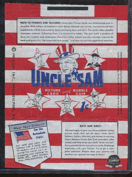 R157 Gum Inc Uncle Sam Wrapper