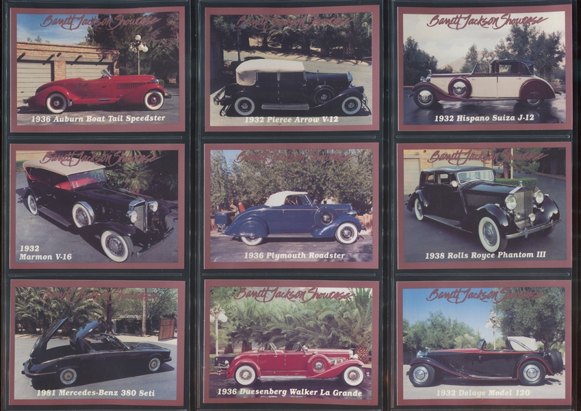 1996 Barrett Jackson Showcase Complete Set of (45) Cards