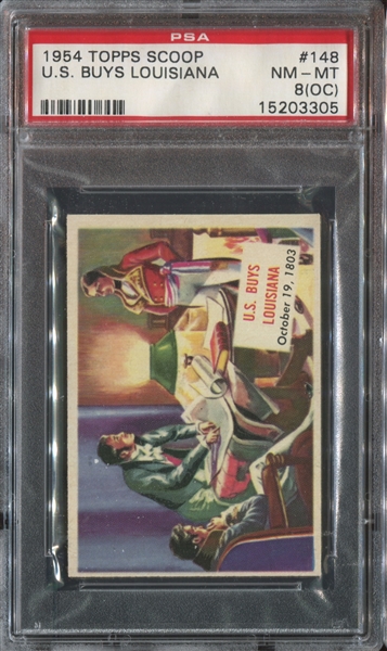 1954 Topps Scoop #148 U.S. Buys Louisiana PSA8 NM-MT(OC)