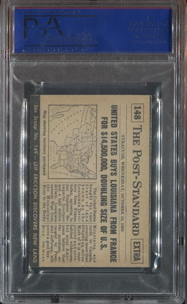 1954 Topps Scoop #148 U.S. Buys Louisiana PSA8 NM-MT(OC)