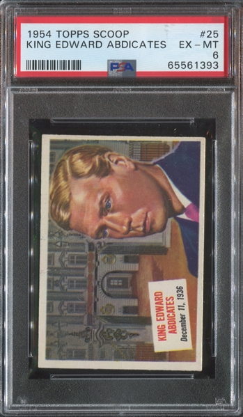 1954 Topps Scoop #25 King Edward Abdicates PSA6 EX-MT