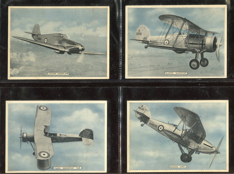 1936 Ardath Fighting Civil Aircraft Complete Set of (25) Cards