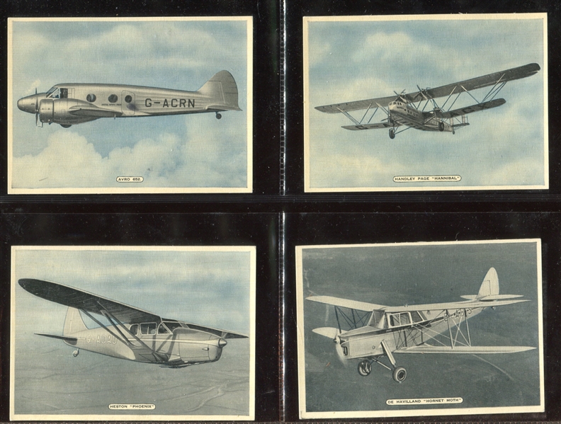 1936 Ardath Fighting Civil Aircraft Complete Set of (25) Cards