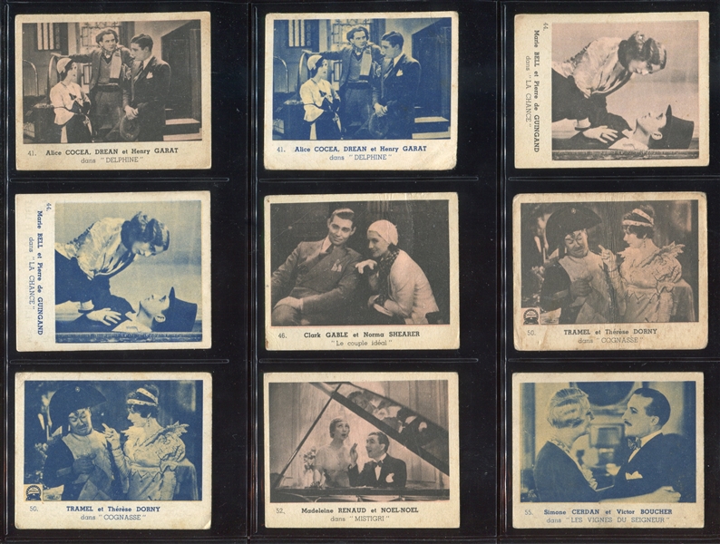 1930's Donat Gum (France) Movie Stars Lot of (42) Cards