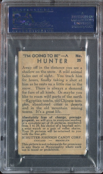 R72 Schutter Johnson – I’m Going To Be #25 Hunter PSA2 Good